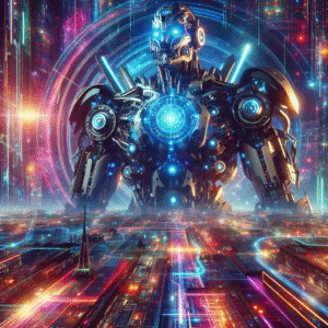 Luminara: The Neon Guardian of Mechaworld