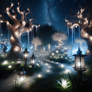 Enchanted Echoes: The Whispering Tree Lanterns