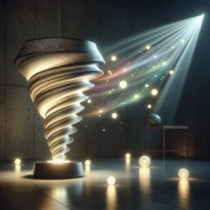 Prismatic Whirlwind: The Colorful Tornado Lamp