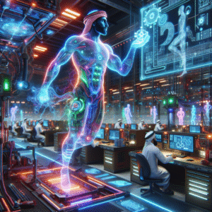 Holographic Engineer: The Neon Innovator