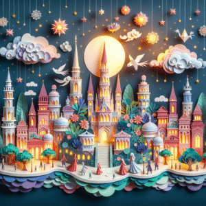 Celestial Cityscape: A Paper Dream